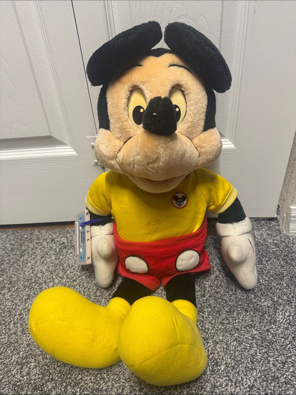 Vintage Mickey Mouse Worlds of Wonder Plush with cassette